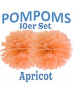 Pompoms Apricot, 10 Stück