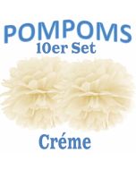 Pompoms Créme, 10 Stück