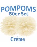 Pompoms Créme, 50 Stück