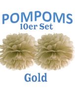 Pompoms Gold, 10 Stück