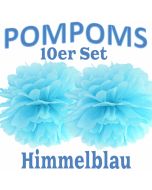 Pompoms Himmelblau, 10 Stück