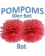 Pompoms Rot, 10 Stück