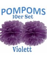 Pompoms Violett, 10 Stück