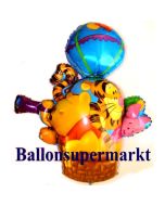 Winnie Puuh, Tigger und Ferkel im Fesselballon Luftballon aus Folie inklusive Helium