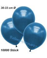 Premium Metallic Luftballons, Blau, 30-33 cm, 10000 Stück