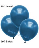 Premium Metallic Luftballons, Blau, 30-33 cm, 500 Stück