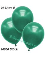 Premium Metallic Luftballons, Malachitgrün, 30-33 cm, 10000 Stück