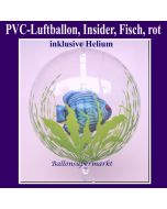 PVC-Folien-Luftballon, Fisch, lumineszierend, Insider Ballon, inklusive Helium-Ballongas