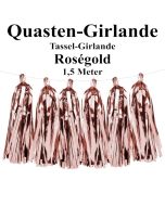 Quasten Girlande Rosegold, Festdekoration und Partydekoration