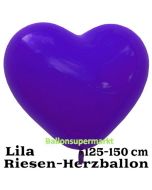 Riesen-Herzluftballon, 350 cm, Lila