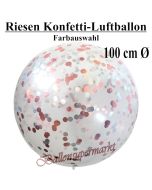 Riesen Konfetti-Luftballon 100 cm, Transparent mit Konfetti gefüllt, 1 Stück