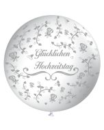 Riesenballon 75 cm , Glücklichen Hochzeitstag