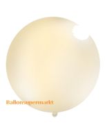 Großer Rund-Luftballon, Pastell-Creme, 100 cm