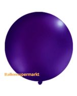 Großer Rund-Luftballon, Pastell-Dunkelviolett, 100 cm