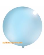 Großer Rund-Luftballon, Pastell-Himmelblau, 100 cm