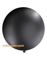 Großer Rund-Luftballon, Pastell-Schwarz, 100 cm