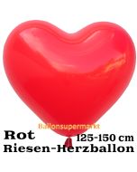 Riesen-Herzluftballon 150 cm, rot