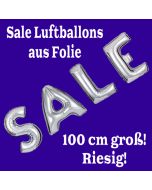 Sale Luftballons Schaufensterdekoration, 1 Meter groß, Silber