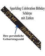 Schärpe Sparkling Celebration Birthday mit Zahlen