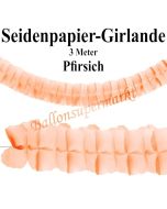 Seidenpapier-Girlande Pfirsich, 3 Meter