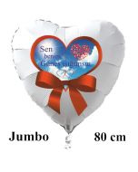 Großer Herzluftballon in Weiß Sen benim Güneş ιşιğιmsιn
