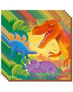 16 Servietten, Dinosaurier zum Kindergeburtstag
