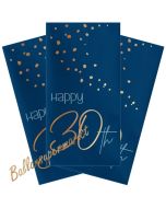 Servietten Elegant True Blue 30 zum 30. Geburtstag, 10 Stück