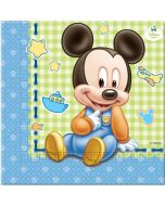 Servietten Baby Micky Maus zum Kindergeburtstag