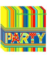 Servietten Party, Luftballons, Papierservietten 20 Stück, 3-lagig, 100 Stück