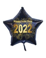 Silvester Luftballon, Sternballon aus Folie, 2022 - Feuerwerk