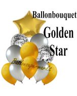 Ballon-Bouquet Golden Star mit 11 Luftballons