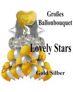 Großes Ballon-Bouquet Lovely Stars mit 27 Luftballons