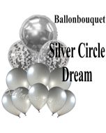 Ballon-Bouquet Silver Circle Dream mit 11 Luftballons