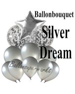 Ballon-Bouquet Silver Dream mit 11 Luftballons