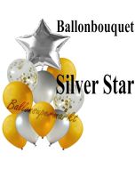 Ballon-Bouquet Silver Star mit 11 Luftballons