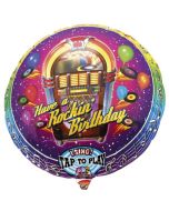 Luftballon mit Musikmodul Rocking Birthday zum Geburtstag
