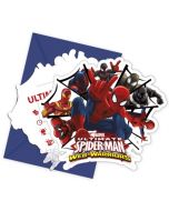 Spider-Man Web Warriors Einladungskarten zum Kindergeburtstag