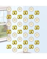 50 Happy Years, String-Dekoration zur Goldhochzeit