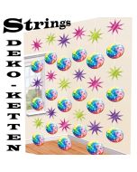 Disco Party, Mottoparty 70er Jahre, Deko-Ketten, Strings, Partydekoration