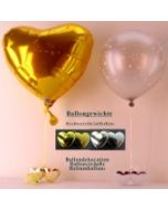 Ballongewicht Herzen Gold 10 Stück