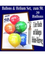 Zum 50. Geburtstag, 30 Luftballons mit Helium / inkl. Rückporto