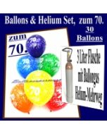 Zum 70. Geburtstag, 30 Luftballons mit Helium / inkl. Rückporto