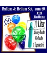 Zum 60. Geburtstag, 100 Luftballons mit Helium / inkl. Versand und Abholung