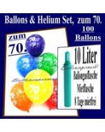 Zum 70. Geburtstag, 100 Luftballons mit Helium / inkl. Versand und Abholung
