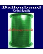 Ballonband, Luftballonbänder 1 Rolle 400 m, Grün Metallic