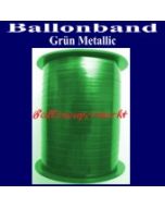 Ballonband, Luftballonbänder 1 Rolle 400 m, Grün Metallic