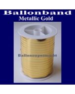 Ballonband, Luftballonbänder 1 Rolle 250 m, Metallic-Gold