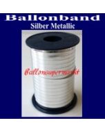 Ballonband, Luftballonbänder 1 Rolle 400 m, Silber Metallic