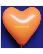 Herzluftballon, 40-45 cm, Orange, 1 Stück