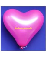 Herzluftballon, 40-45 cm, Pink, 1 Stück